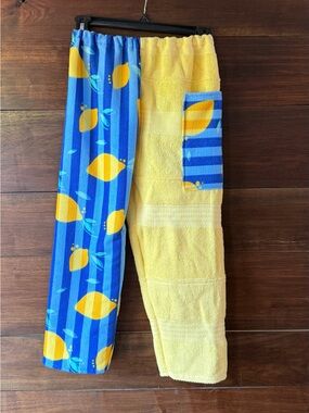 Towel pants lemons and stripes